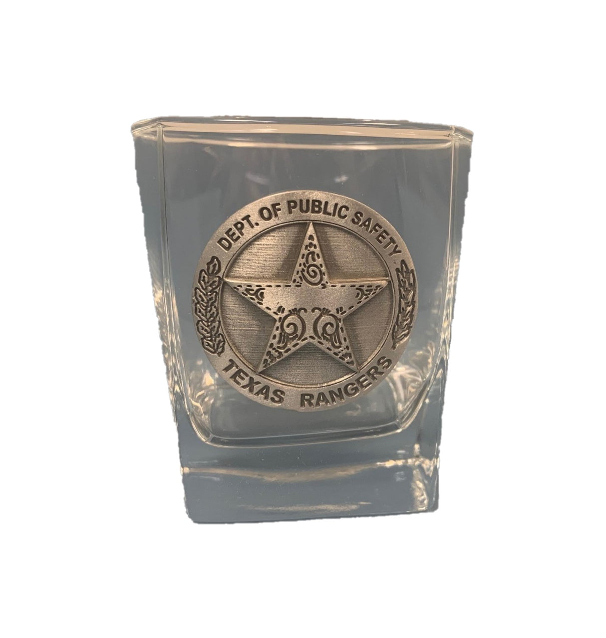 Badged Square Rocks Glass -10oz