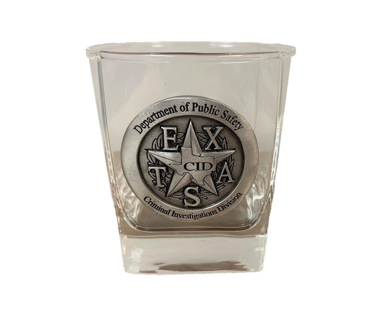 Badged Square Rocks Glass -10oz