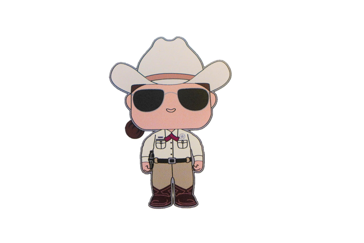 Male and Female Texas Ranger Sticker