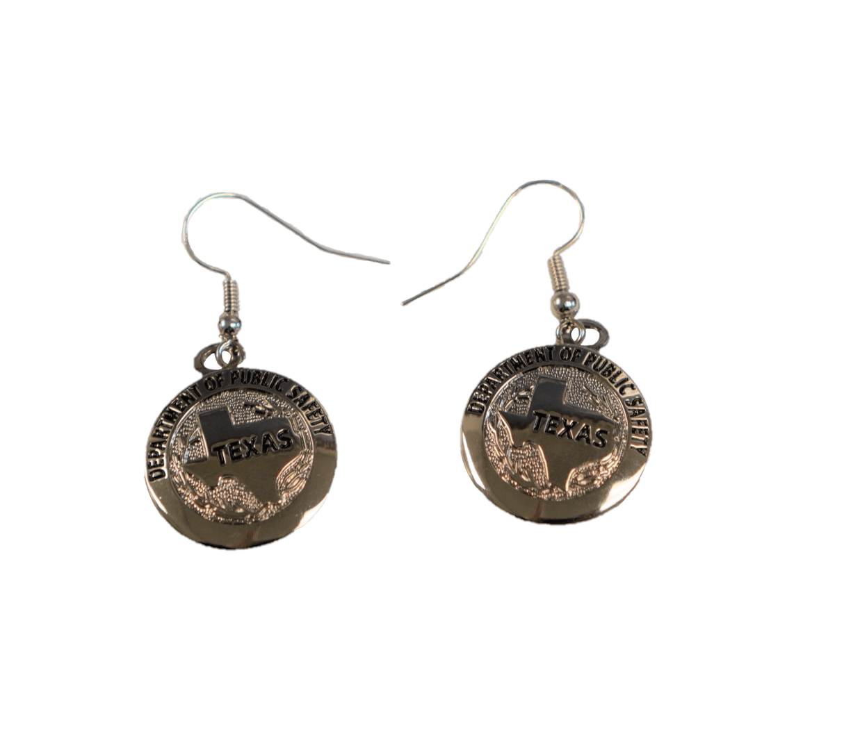Old Badge Earrings - Dangle No engraving