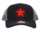 Red Texas Star Black & Grey Cap
