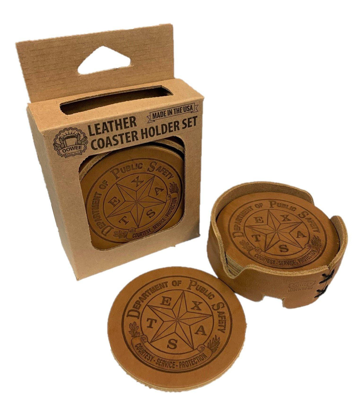 Leather Coaster Set