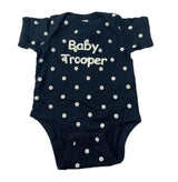 Polka-dotted "Baby Trooper" Onesie