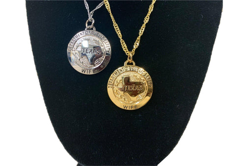Old Badge Engraved Necklace's